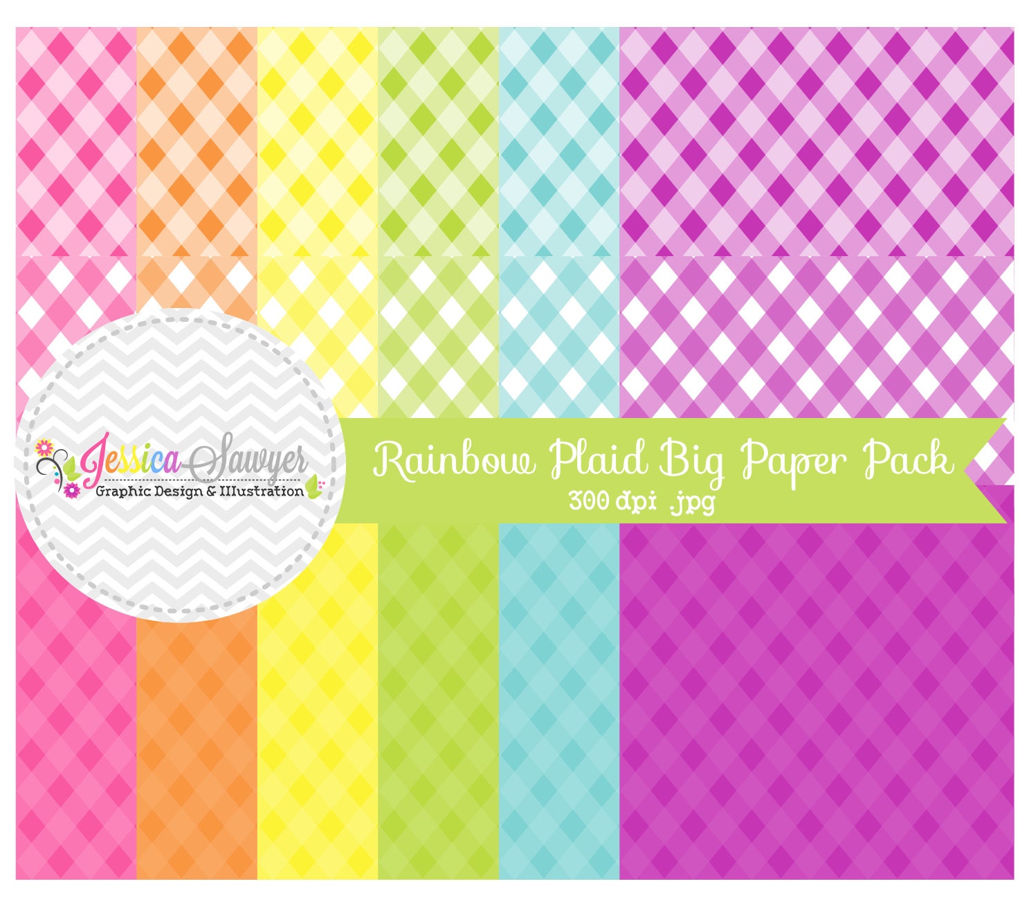 CLEARANCE - Big pack plaid digital papers - patterned paper - party supply - scrapbook - card making - plaid background INSTANT DOWNLOAD, Il_570xn
