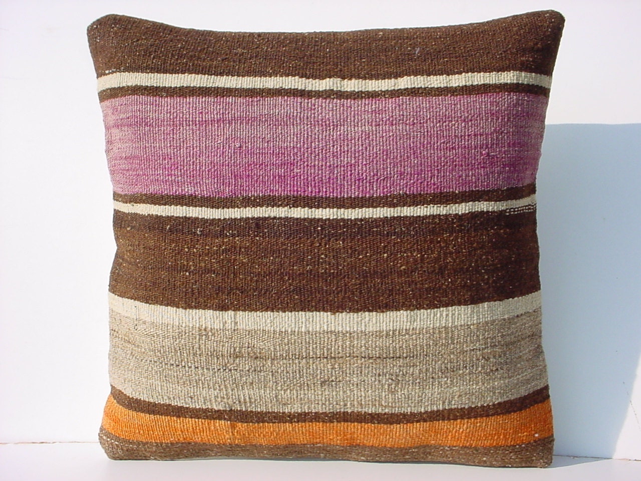 MODERN Bohemian Home Decor,Turkish Kilim Pillow Cover  16" X 16",Tribal Pillow,Vintage Kilim Pillow, Rug Pillow,Throw Pillow