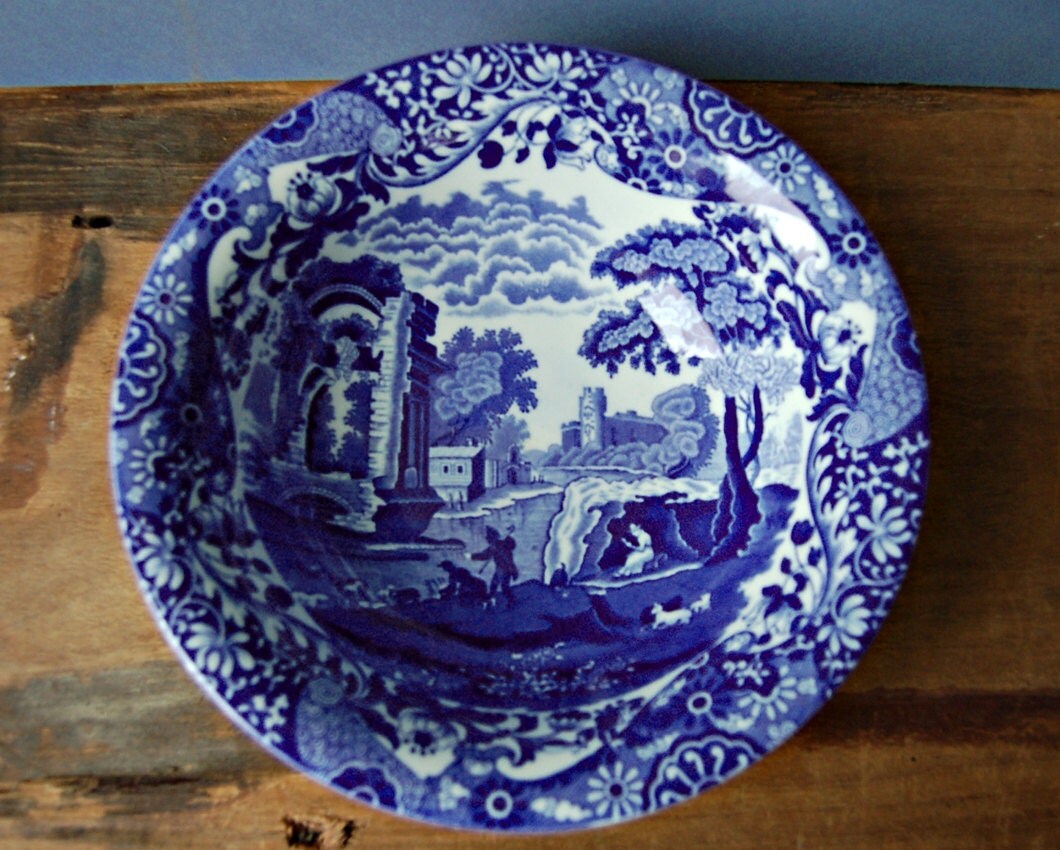 Vintage Copeland Spode blue and white Italian by nancyplage