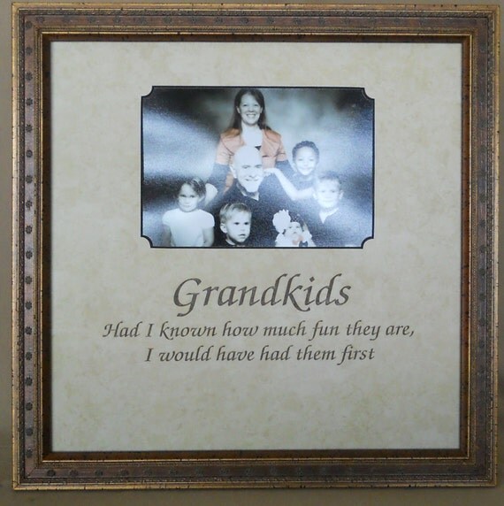 Items similar to Grandkids Picture Frame Gift Personalized Family