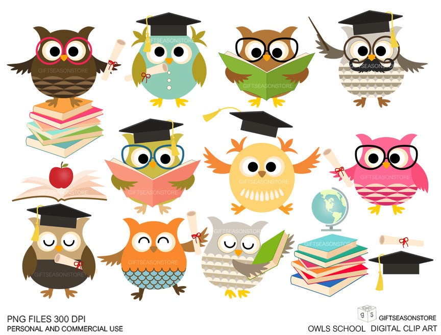 owl clipart school - photo #22