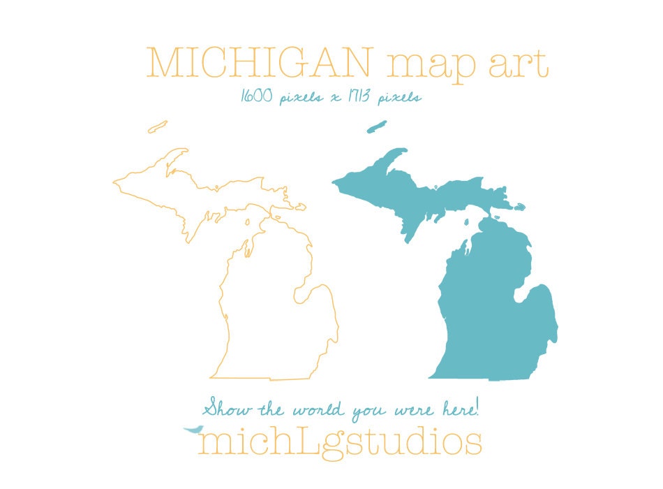 clipart michigan map - photo #25