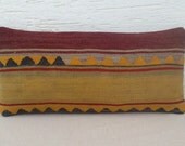 10"x20" VINTAGE Home Decor Striped Handmade Turkish Kilim Pillow Cover,Decorative Throw Pillows,Lumbar  Cushion,Bolster  Cushions.