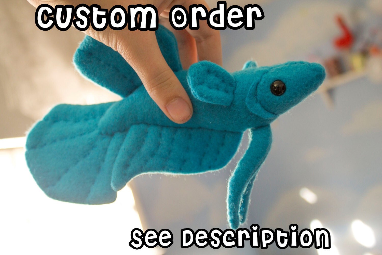 custom betta fish plush