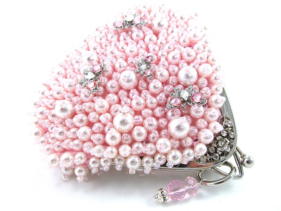SPECIAL LISTING for Tasha Pink Pearl Crystal by bloomsnbrides