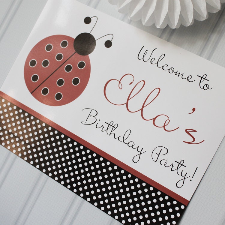Ladybug Printable Party Welcome Sign : Printable Party Designs by The Tiny Tiara Il_570xn