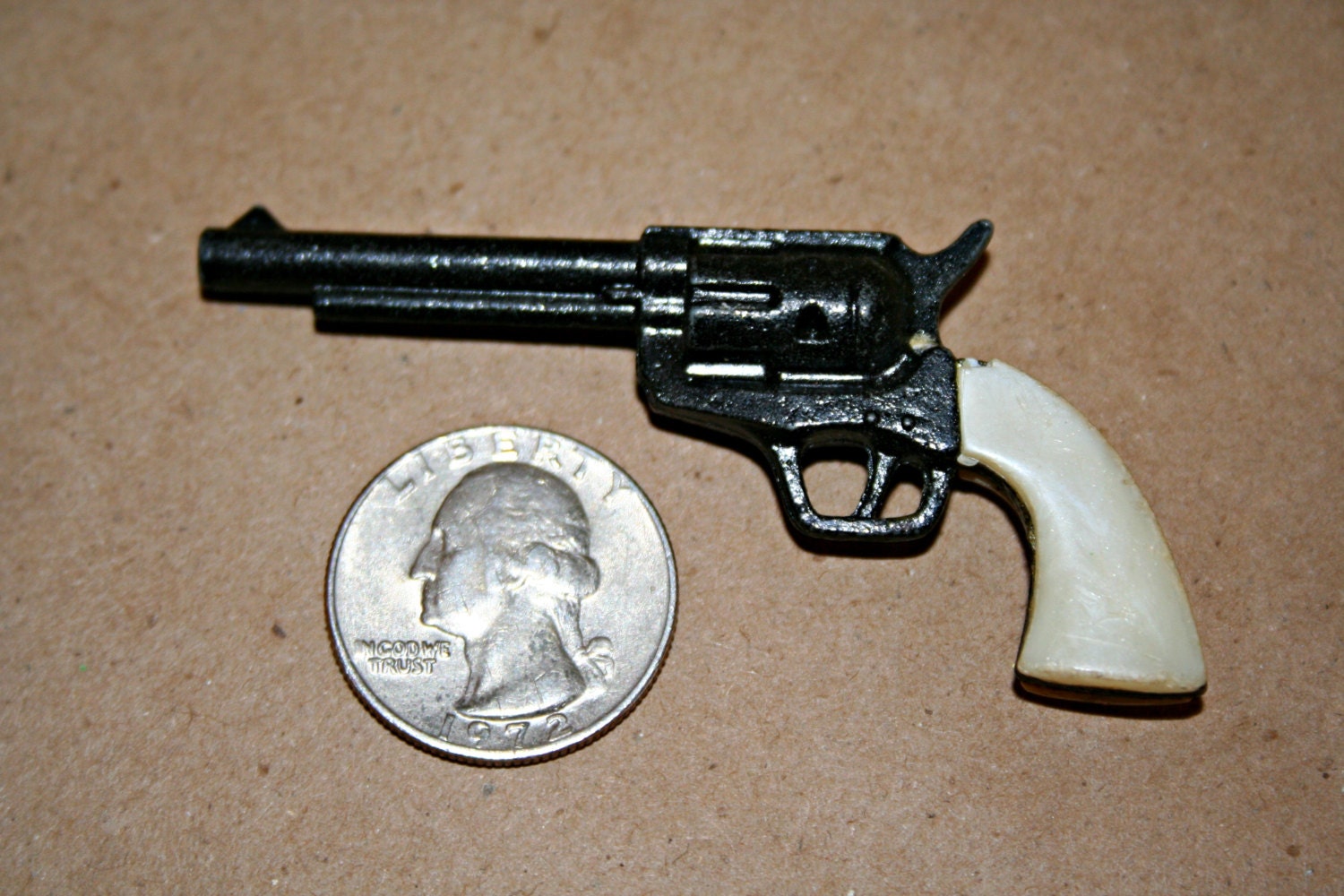 Mini Metal Pistol Toy Tiny Gun Cracker Jack by FlyByNightVintage