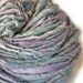 Handspun Art Yarn - Hand Painted Merino Bamboo - Monet's Garden - Lavender Grey Green