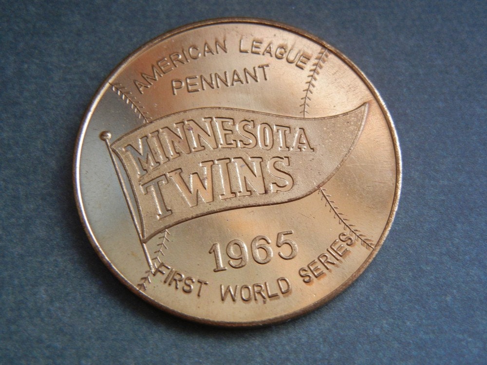 Price REDUCED!1965 Minnesota Twins Collectible World Series Coin from