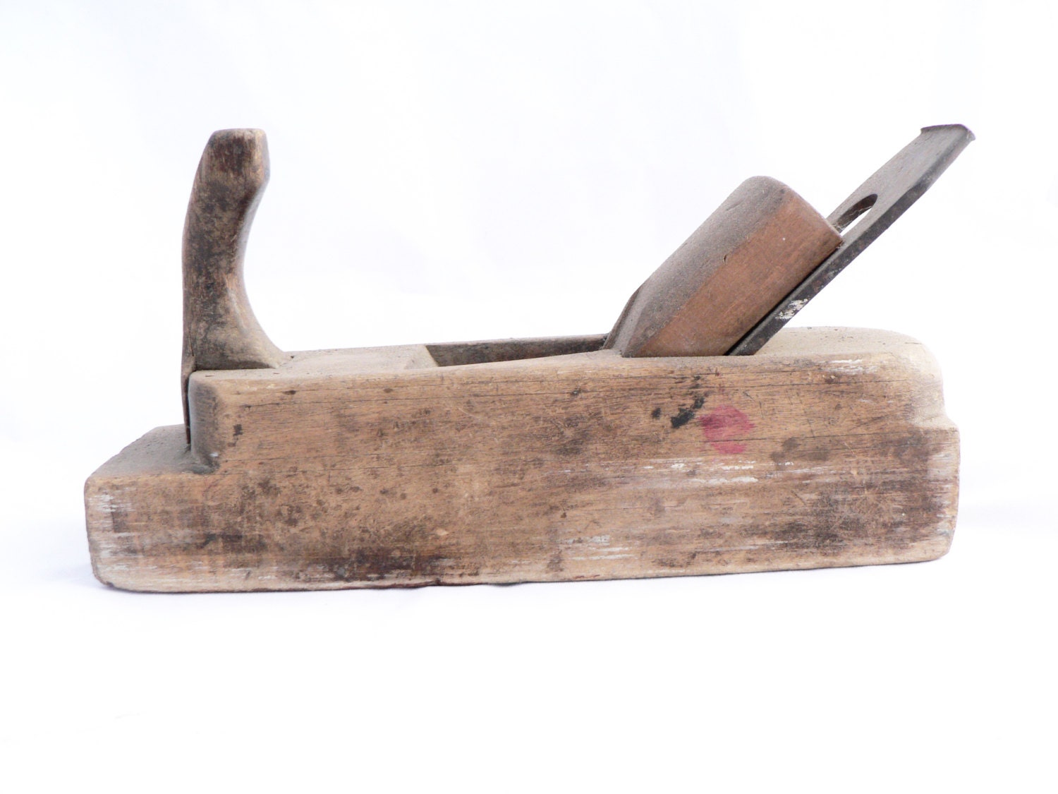 Vintage wooden hand planer sander - antique tool for wood working 