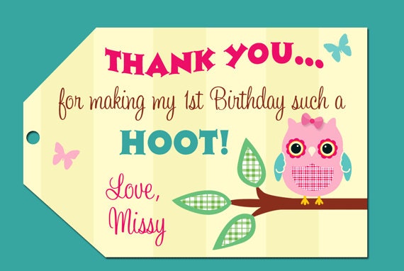 Cute little Owl Goody Bag Favor Tags- Printable Il_570xn