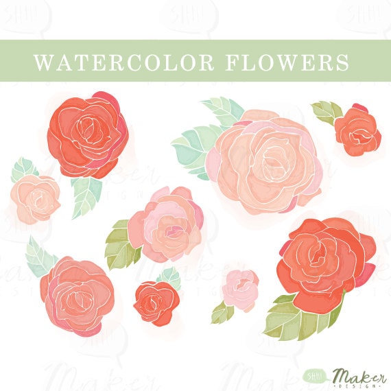 clipart watercolor flowers - photo #37