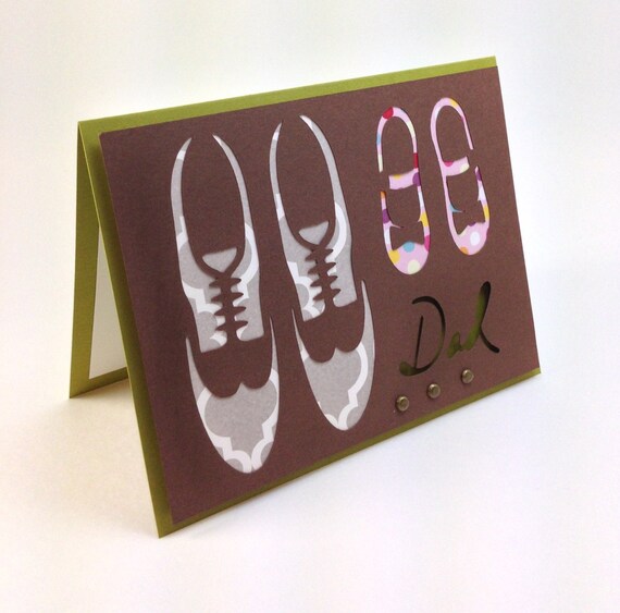 Handmade Daddy Daughter Shoes Greeting Card