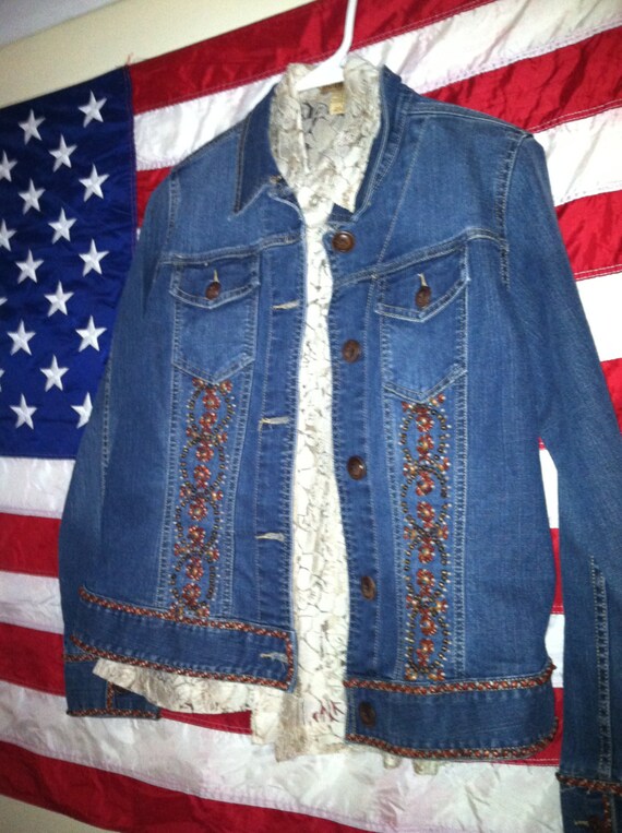 VNT Native American Denim Jacket Small by xthenewblackx on Etsy