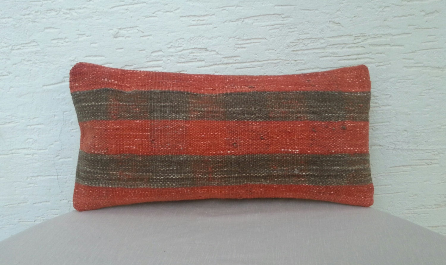 PROMOTION:Modern Bohemian Home Decor Turkish Kilim Pillow Cover,Decorative Bolster Kilim Pillow Cover,Lumbar Kilim Pillow,10x20 inches.