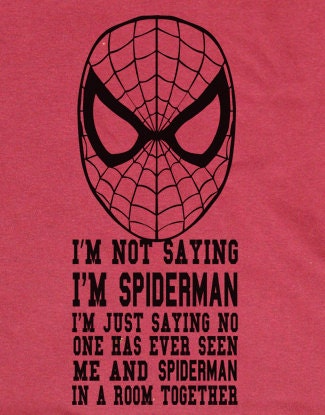 Funny Spider Man quote saying I'm Not Saying I'm by PopCultureWear