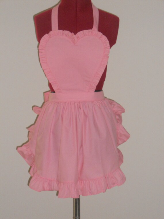 Frilly Heart Apron Great for Hens Parties by HomeisWheretheHeart