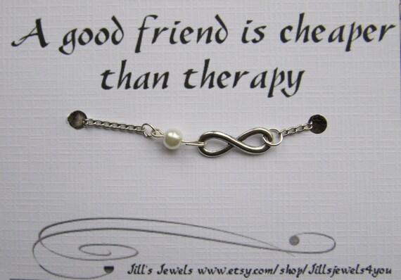 ... and Funny Friendship Quote Card - Friendship Bracelet - Quote Gift