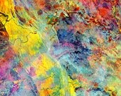 Lebombo Mountains: 31 x 16.5 in. signed print of "Gold Rush" by satellite image artist Stuart Black. Mozambique, South Africa, Kruger - StuartsEarth
