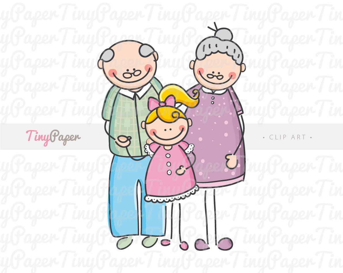free clipart of grandparents with grandchildren - photo #22
