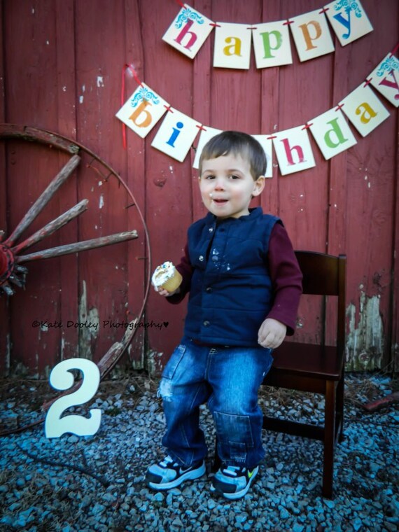 Birthday Banner HAPPY BIRTHDAY Family Boy Girl Child Adult Banner Il_570xn