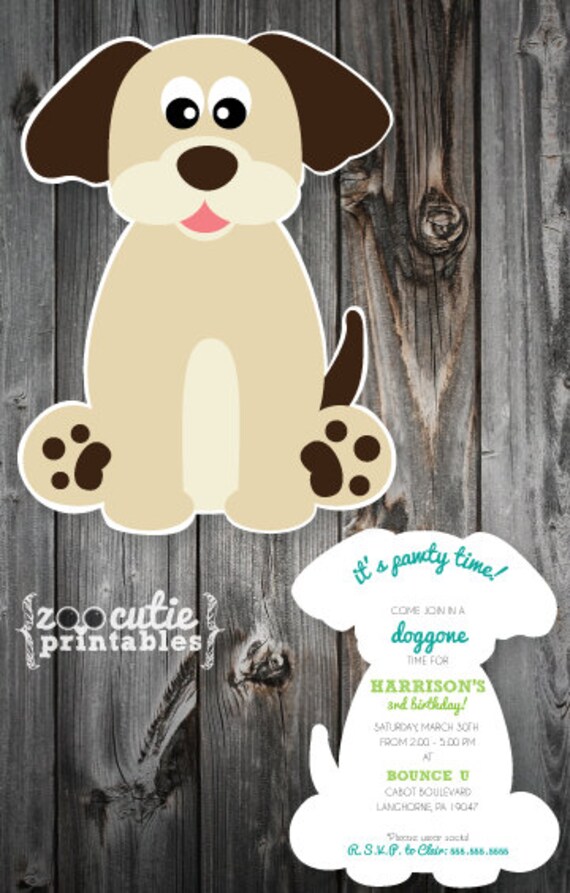 DIY Puppy Invitations Il_570xn