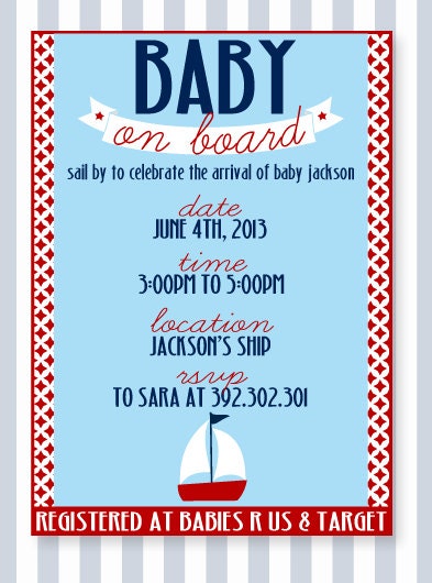Nautical Baby Shower PRINTABLE Invitation by Love The Day Il_570xn