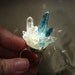 S P A C E K I T T E N // Aqua Aura and Clear Quartz on silver plated band -- Adjustable