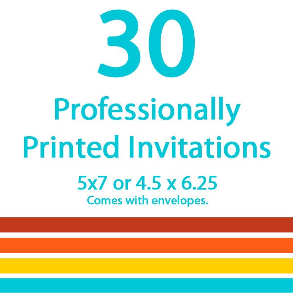 Professional Printing of 30 Invitations Il_570xn