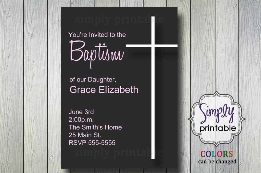 Girl Baptism Invitation Printable Il_570xn