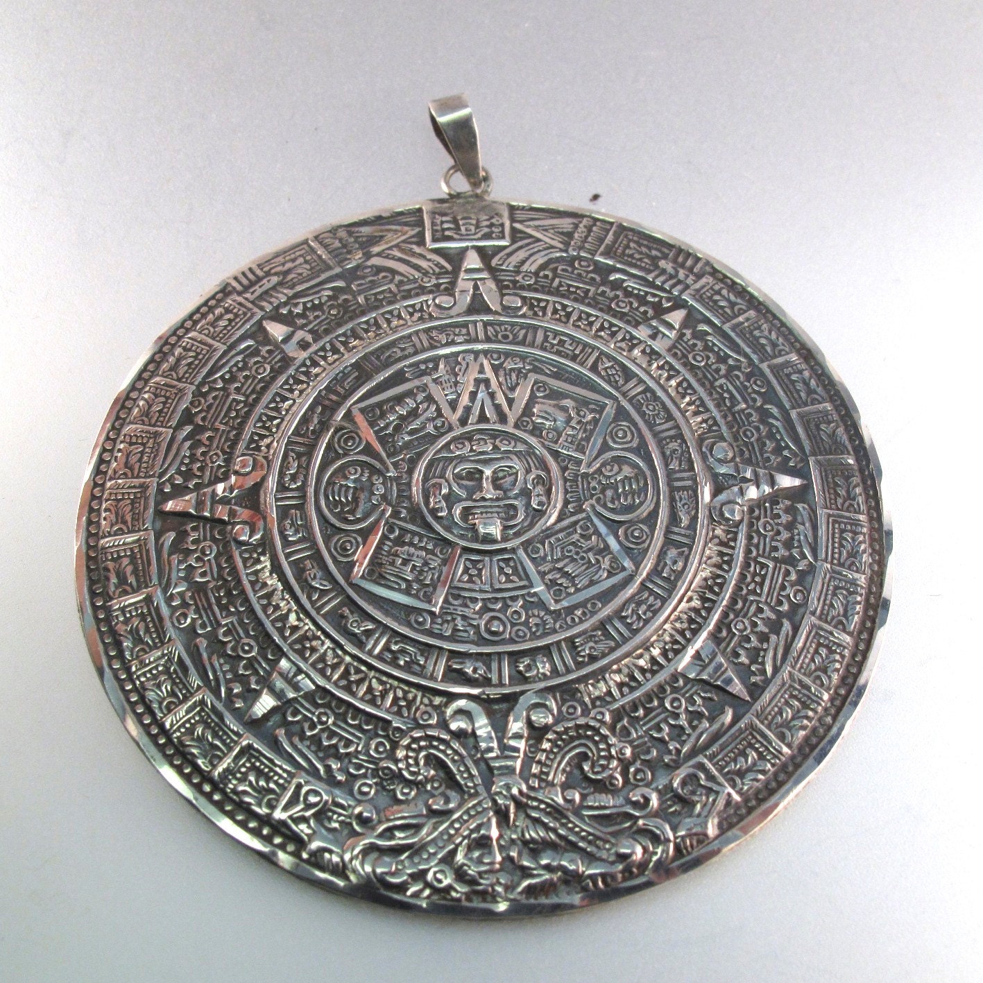 MEXICAN AZTEC CALENDAR Pendant Sterling Silver By PartsForYou MEXICAN AZTEC CALENDAR Pendant Sterling Silver By PartsForYou