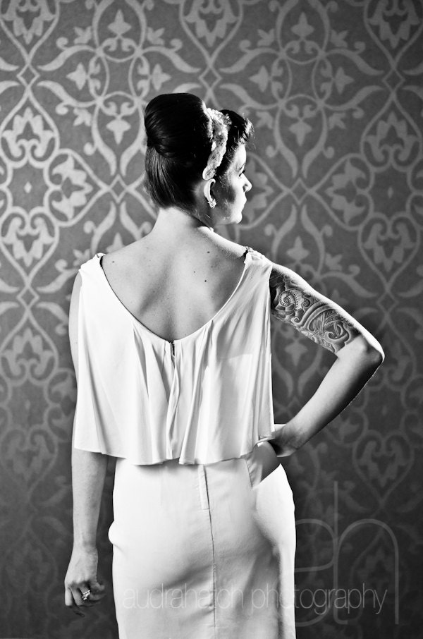 Samantha - Vintage City Hall Wedding Reception Holiday Party Cocktail Dress Winter Semi-Formal Dress
