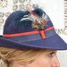 RESERVED Vintage 40's Polish Made Tally Ho Nautical Feathered Robin Hood Hat