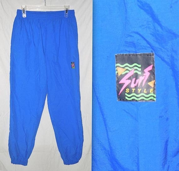 Vintage 80s Surf Style pants / 1980s neon by WingManVintage