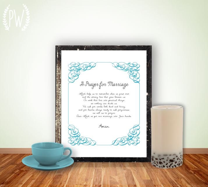 Marriage Printable Prayer for marriage Print by PrintableWisdom