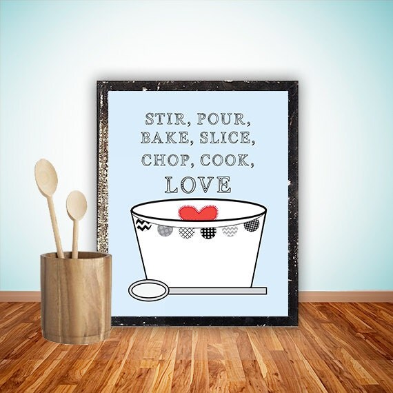 Items similar to Kitchen Art Printable wall decor print, typography ...