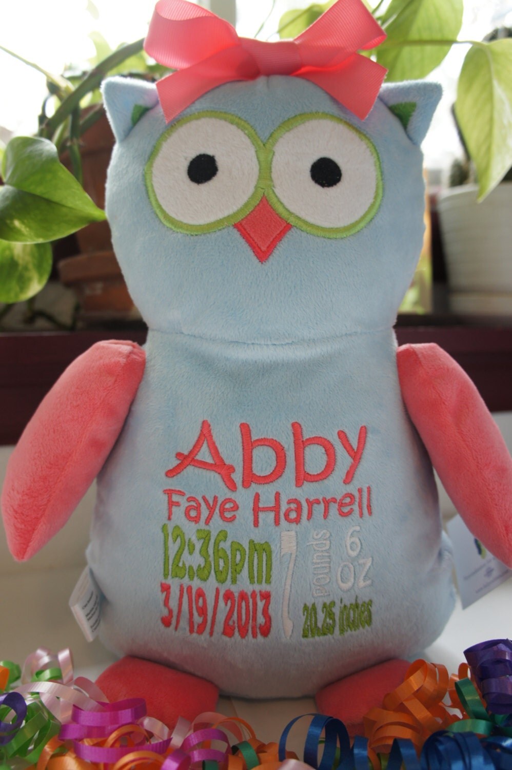 personalized stuffed owl