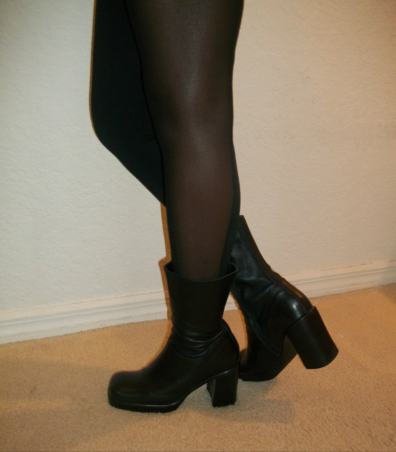 Reserved Vintage Steve Madden Black Platform Boots by ToxicMinx