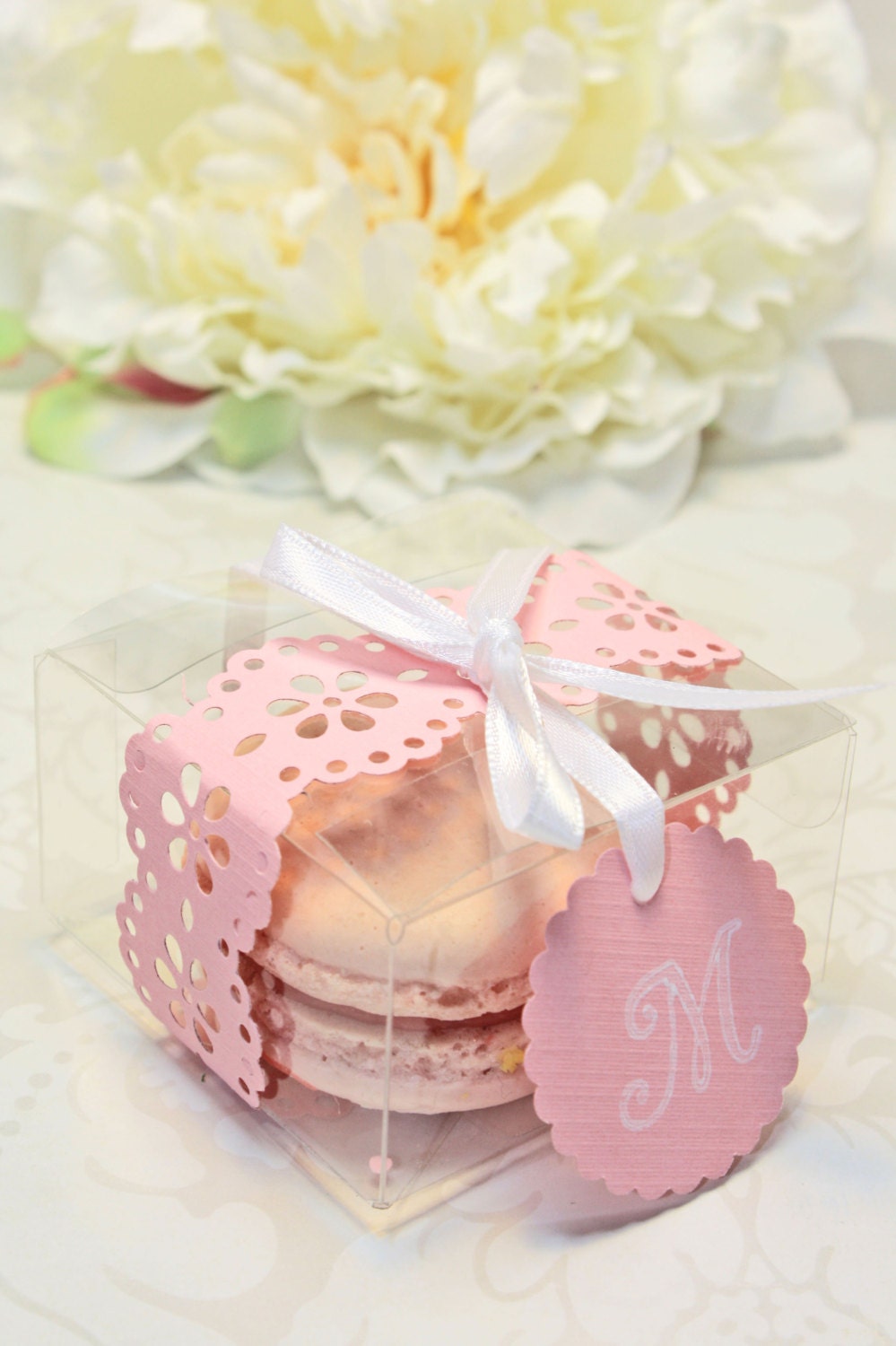 Shower Favors - French Macaron, Favor Boxes - Set of 30 Favor Boxes - Bridal or Wedding Favors - IndayaniBakedGoods