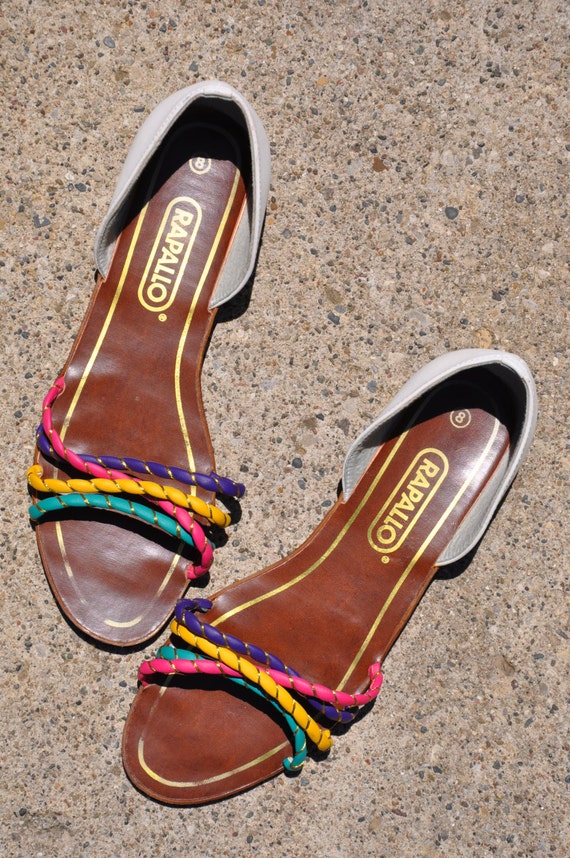 rainbow colored sandals