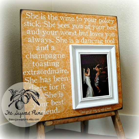 Bridesmaid Gift Best Friend Sister Maid of Honor Personalized Picture ...
