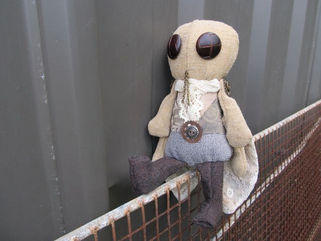 Steampunk Fly Handmade Upcycled Steampunk Doll