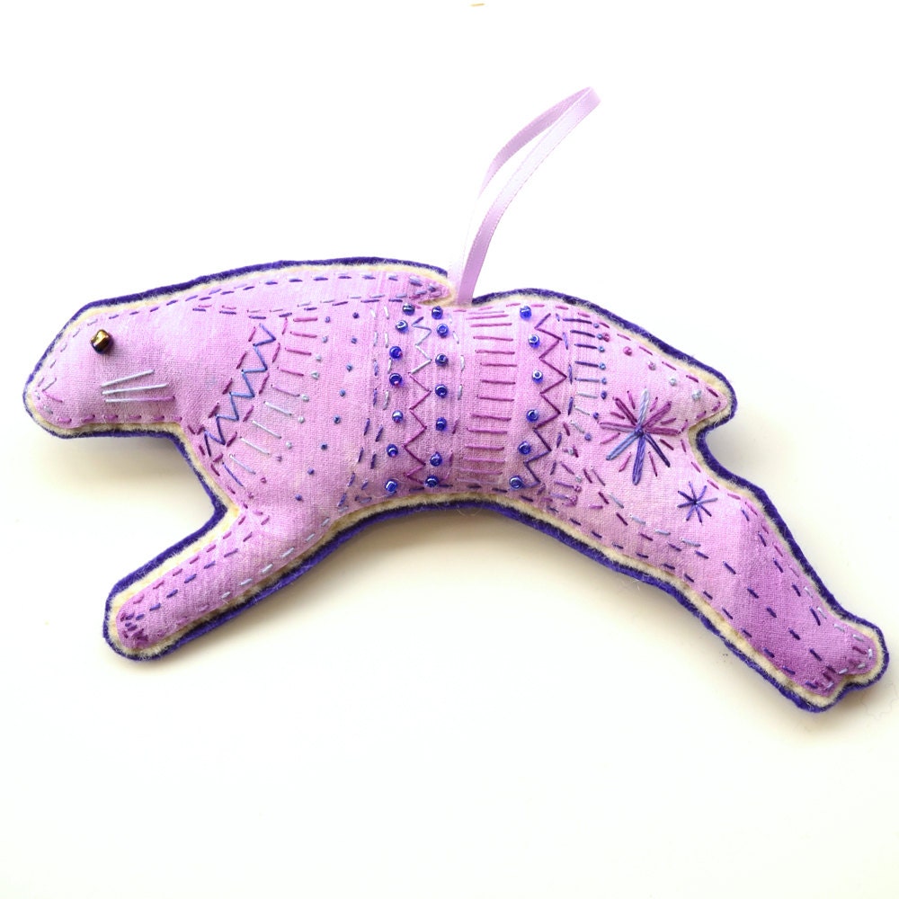 Purple Hare Decoration / Ornament