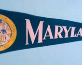 Vintage Felt Pennant Banner- Maryland