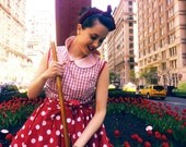 Minnie 50s Style Half Apron