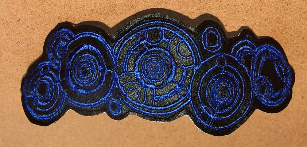 Doctor Who Gallifreyan Name Headband Royal Blue/Black PVC Cosplay Wedding