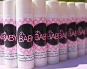 Ten (10) Lip Balm Favors, Baby Girl (Your Flavor Choice)