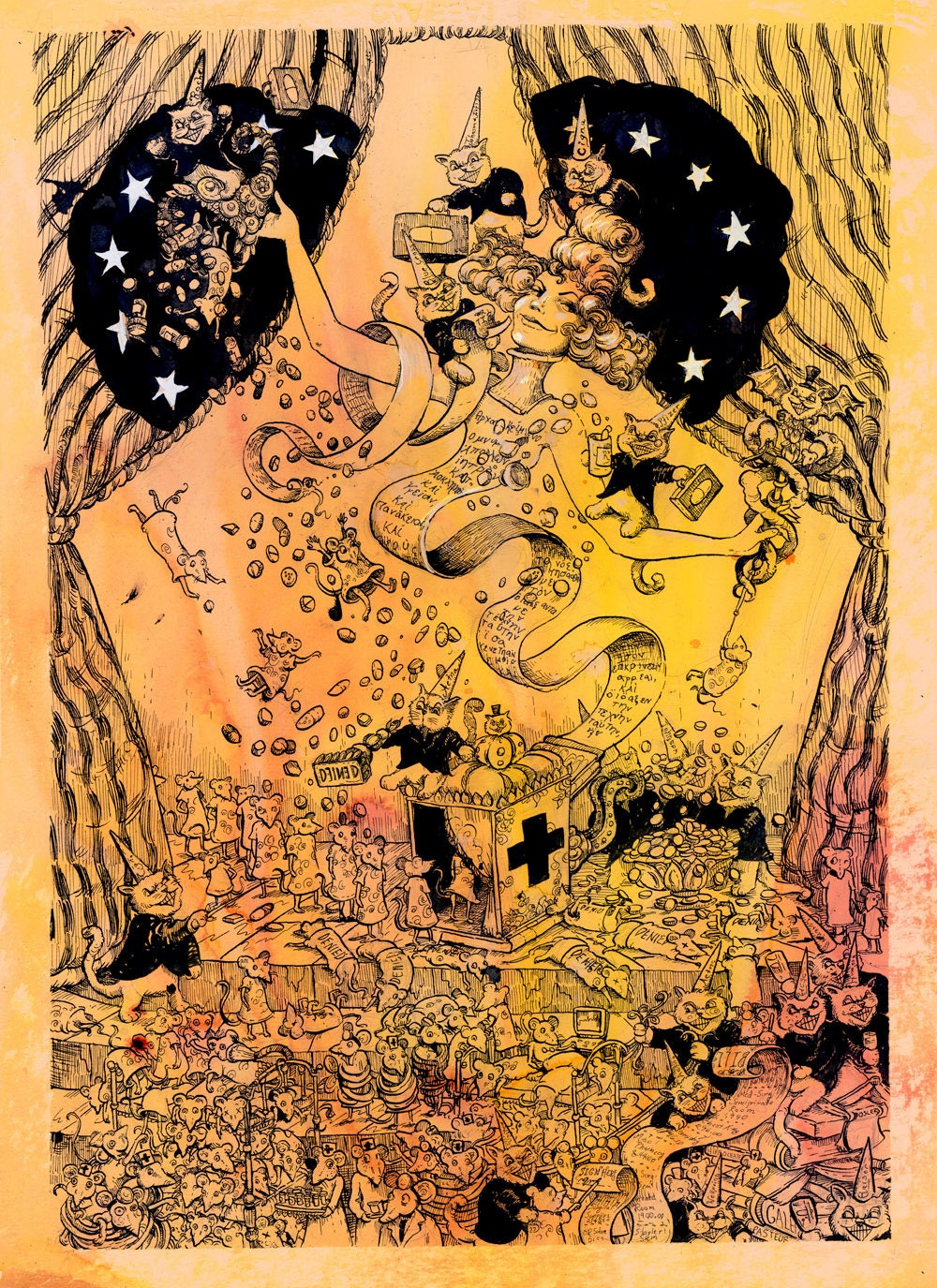 Giclee Print-The Business of Illness