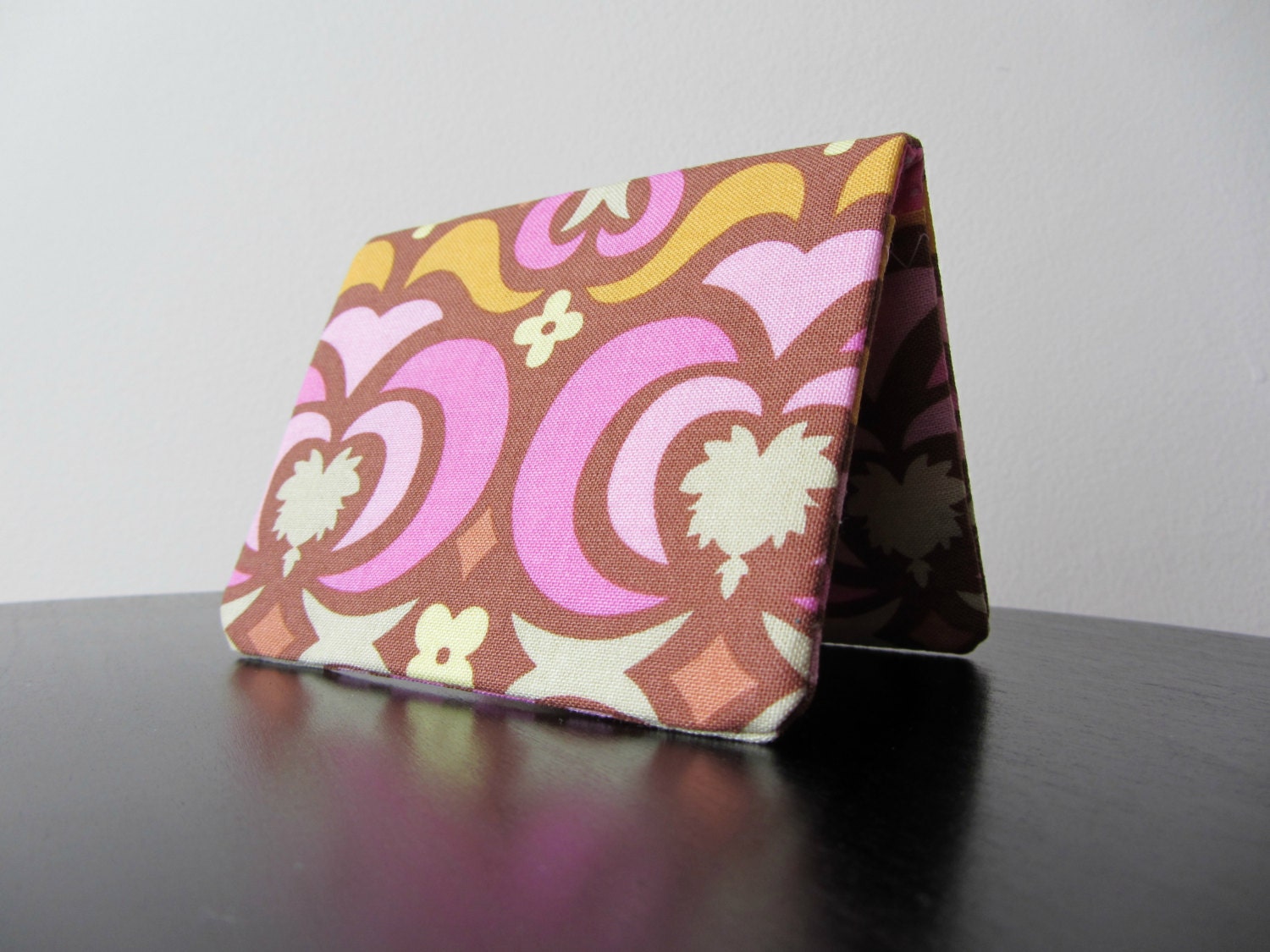 Card Wallet - Pink Garden Maze