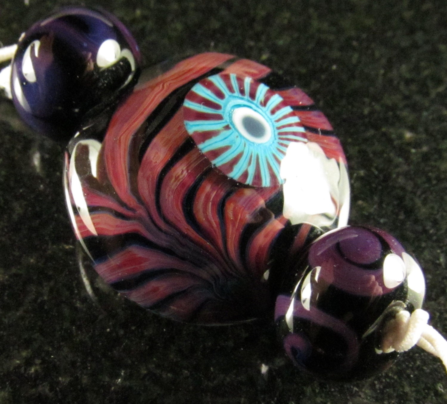 Feather lentil and earring pair trio